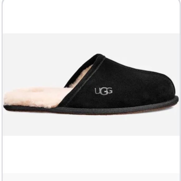 UGG Black Suede Slip-On Slippers - Picture 13 of 13